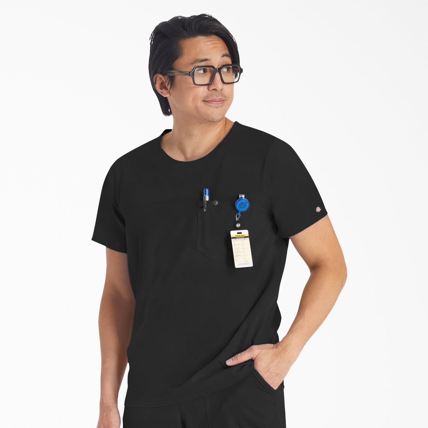 Men's EDS NXT Round Neck Scrub Top Dickies Men|Scrubs