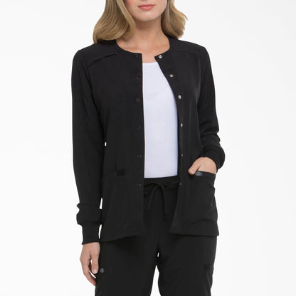 Women's EDS Essentials Snap Front Scrub Jacket Dickies Women|Scrubs