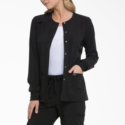 Women's EDS Essentials Snap Front Scrub Jacket Dickies Women|Scrubs