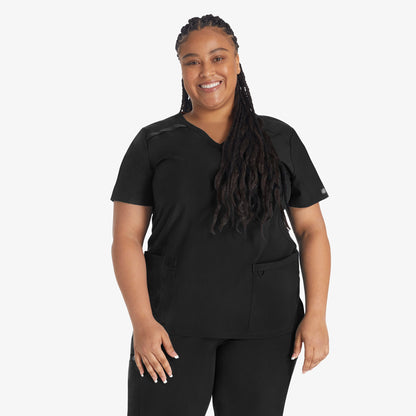 Women's EDS Essentials Mock Wrap Scrub Top Dickies Women|Scrubs