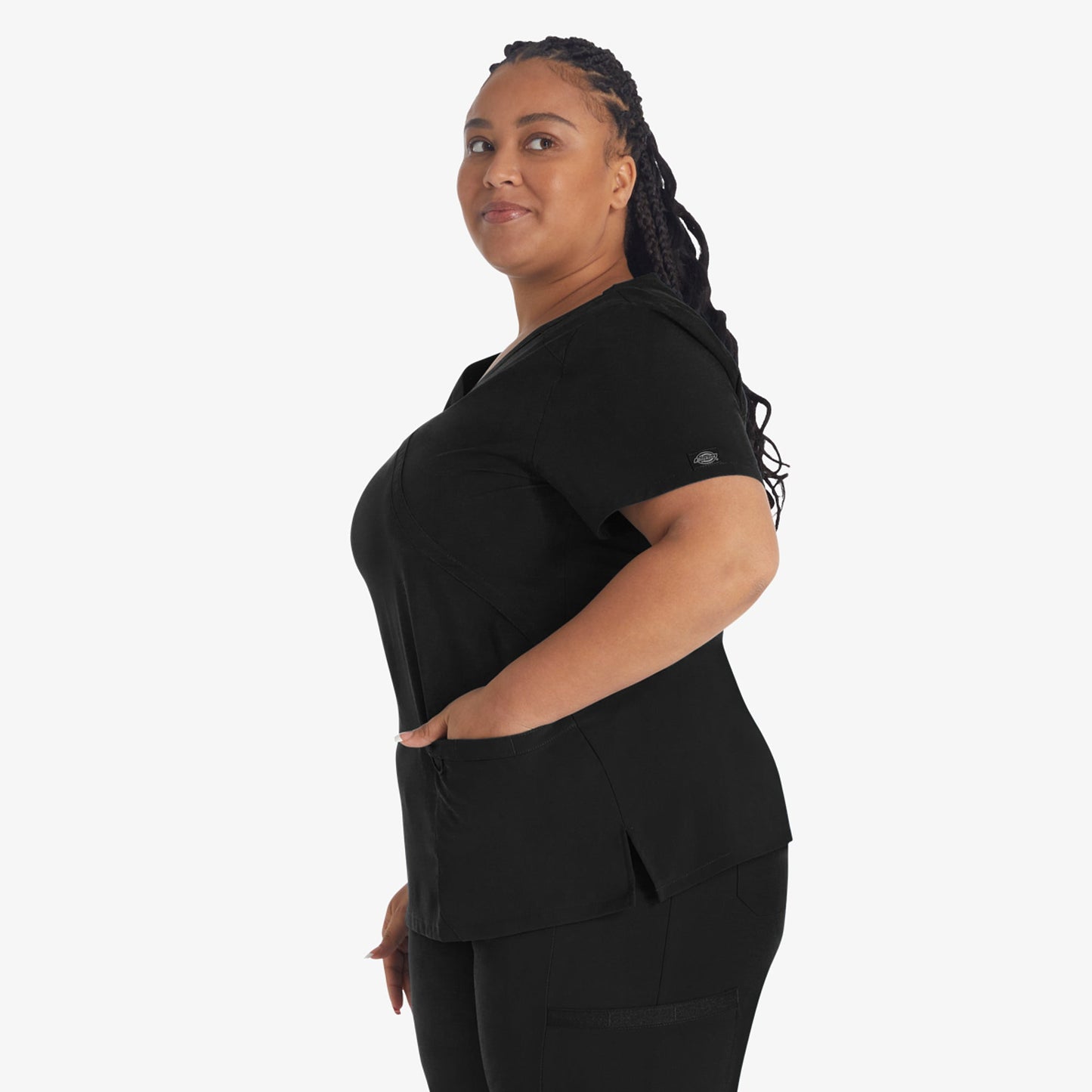 Women's EDS Essentials Mock Wrap Scrub Top Dickies Women|Scrubs