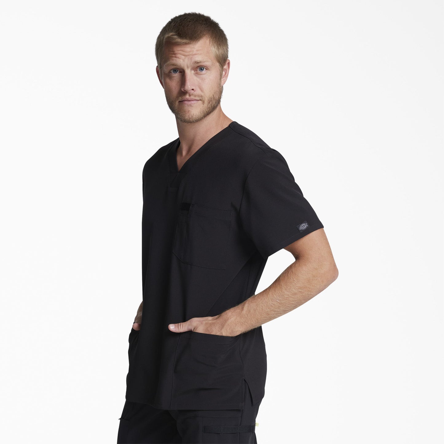 Men's EDS Essentials V-Neck Scrub Top Dickies Men|Scrubs