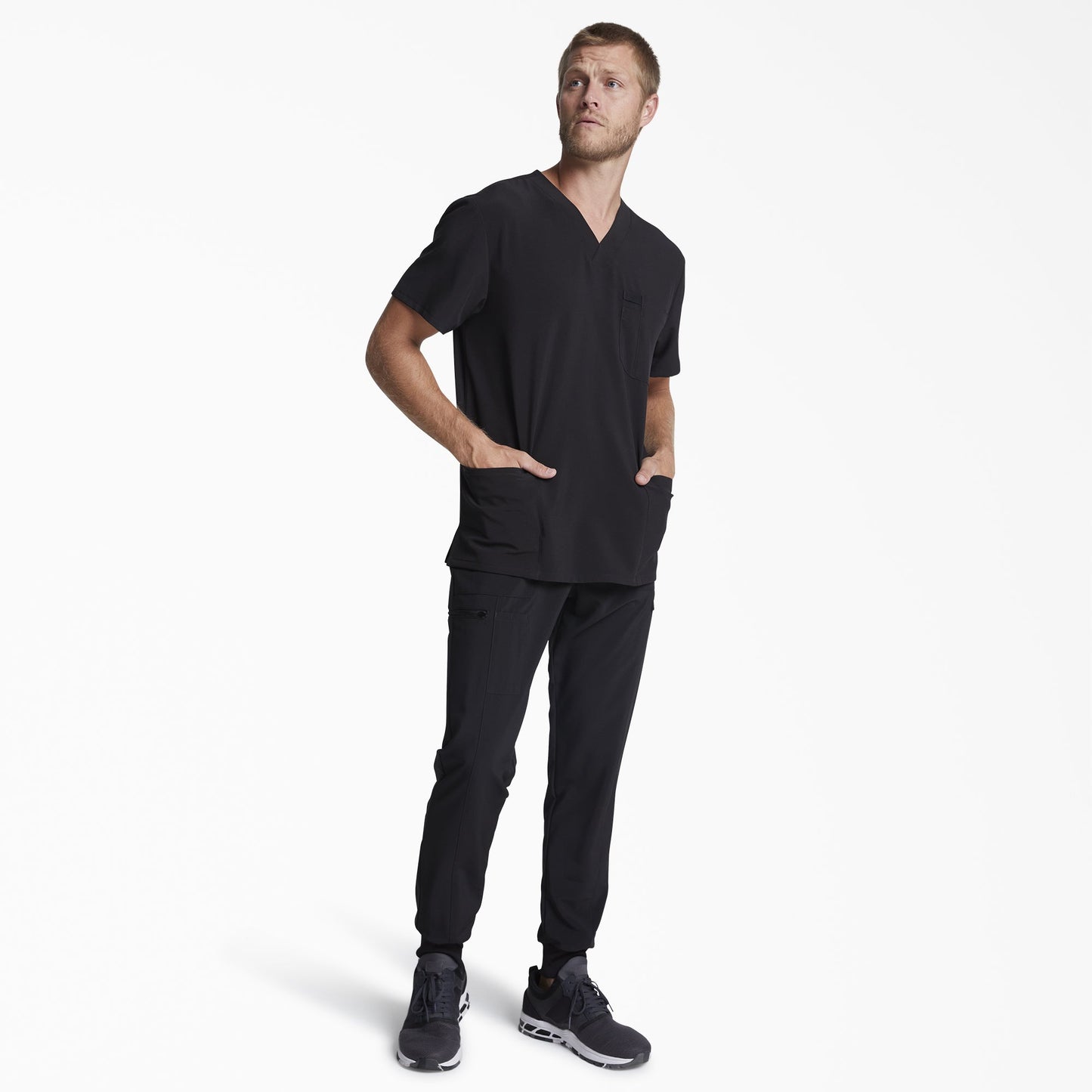 Men's EDS Essentials V-Neck Scrub Top Dickies Men|Scrubs