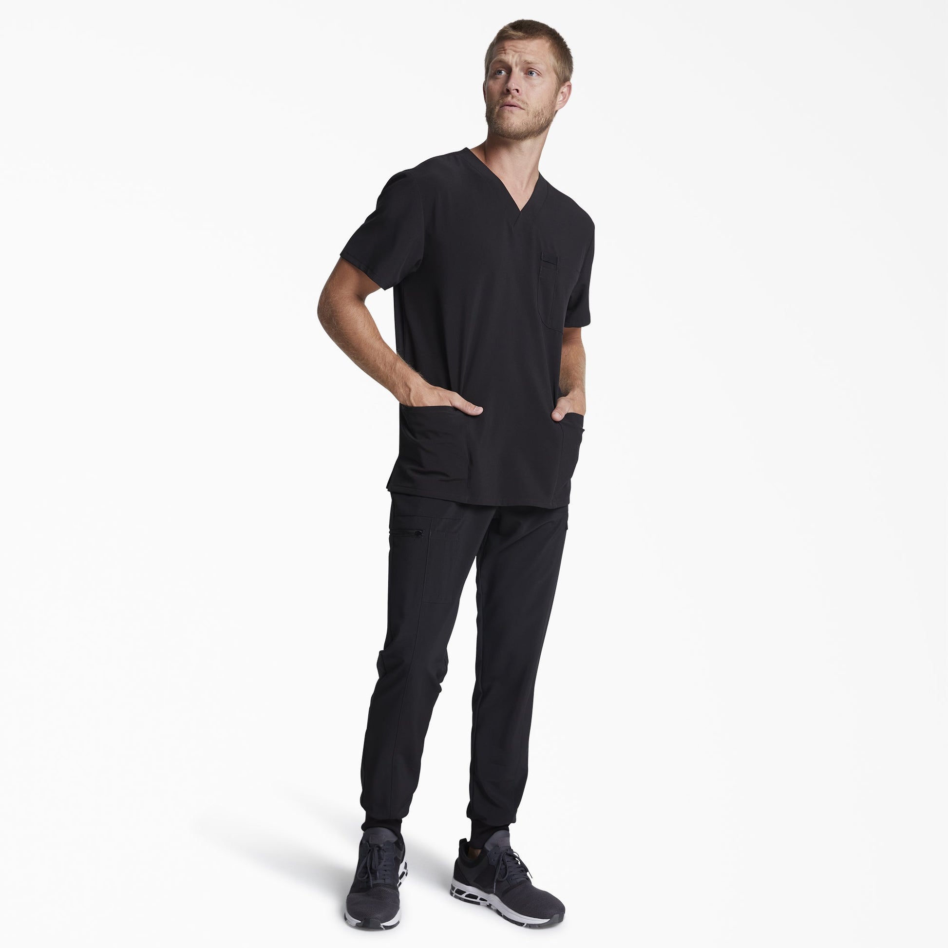Men's EDS Essentials V-Neck Scrub Top Dickies Men|Scrubs