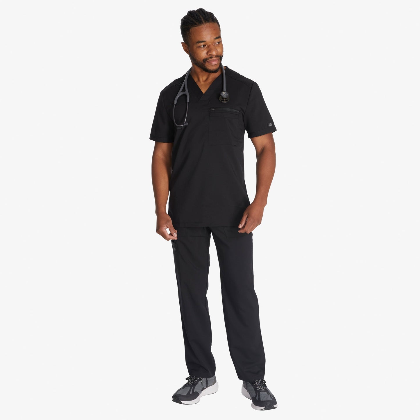 Men's Balance Tuckable V-Neck Scrub Top Dickies Men|Scrubs