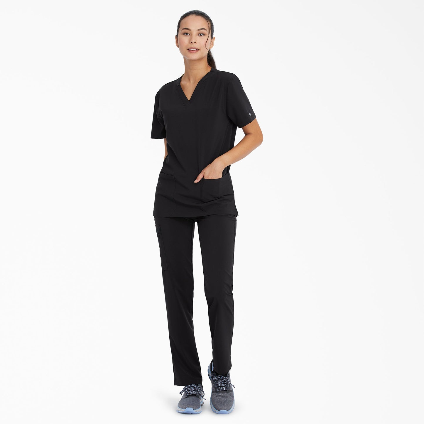 Unisex EDS Essentials V-Neck Scrub Top Dickies Men|Scrubs|Women