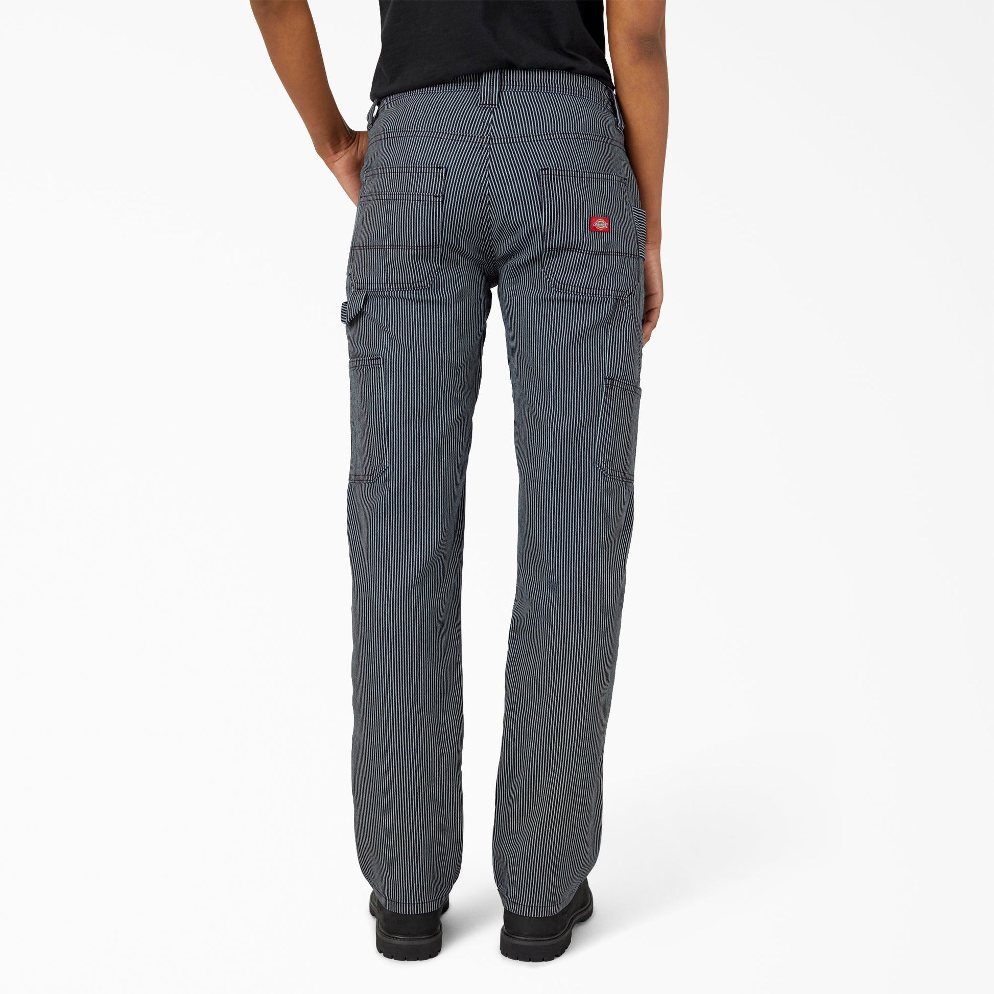 Women's FLEX Relaxed Fit Hickory Stripe Carpenter Pants Dickies Women