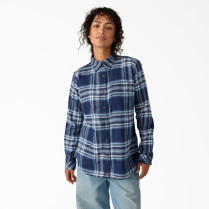 Women's Plaid Flannel Long Sleeve Shirt Dickies Sale