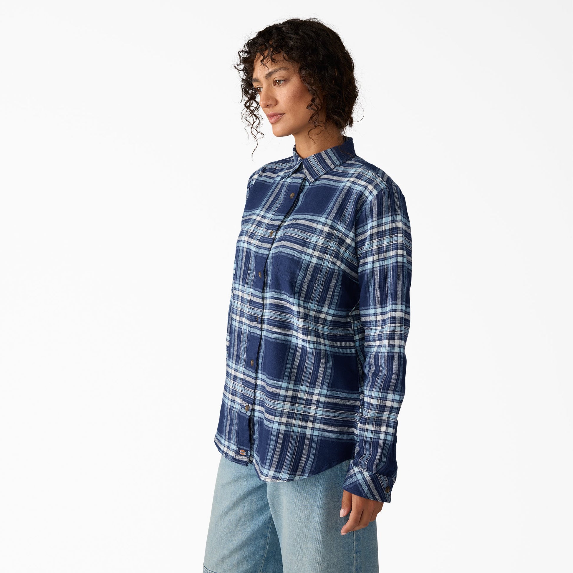 Women's Plaid Flannel Long Sleeve Shirt Dickies Sale