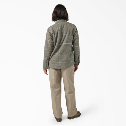 Women’s Fleece Lined Flannel Chore Coat Dickies Women