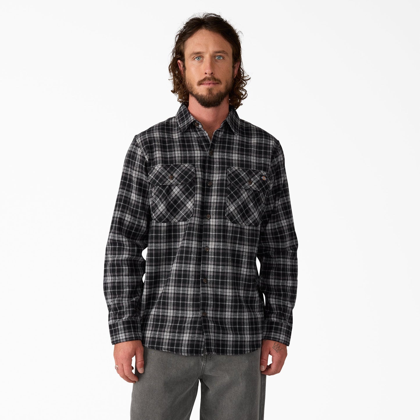Long Sleeve Flannel Work Shirt Dickies Men
