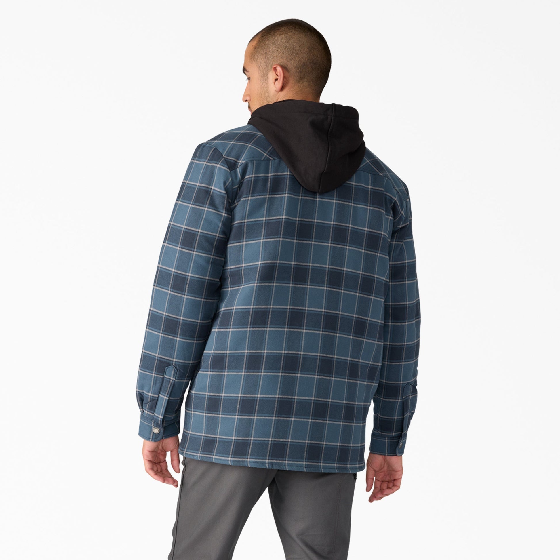 Water Repellent Flannel Hooded Shirt Jacket Dickies Men