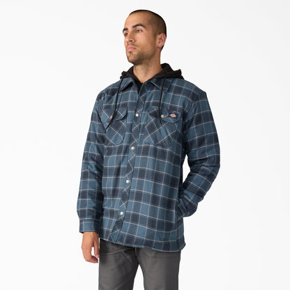Water Repellent Flannel Hooded Shirt Jacket Dickies Men