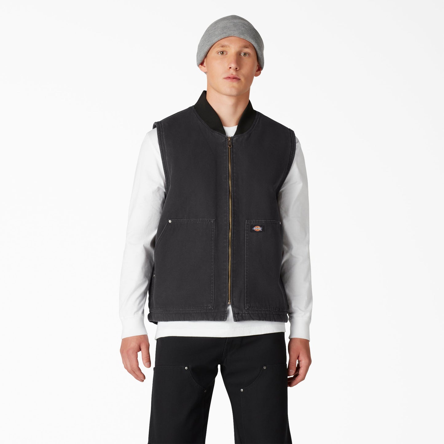 Stonewashed Duck High Pile Fleece Lined Vest Dickies Men