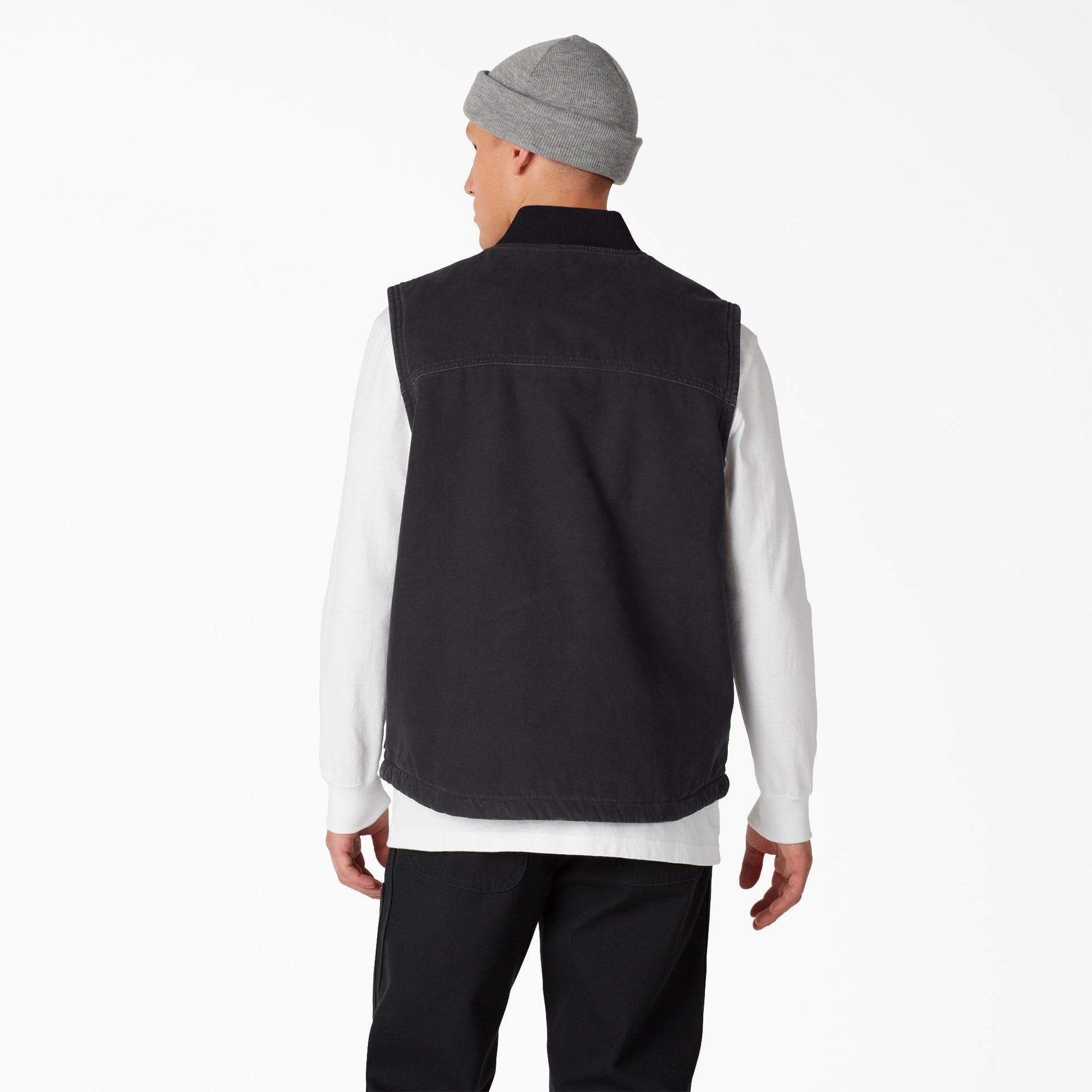 Stonewashed Duck High Pile Fleece Lined Vest Dickies Men