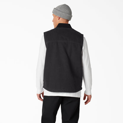 Stonewashed Duck High Pile Fleece Lined Vest Dickies Men