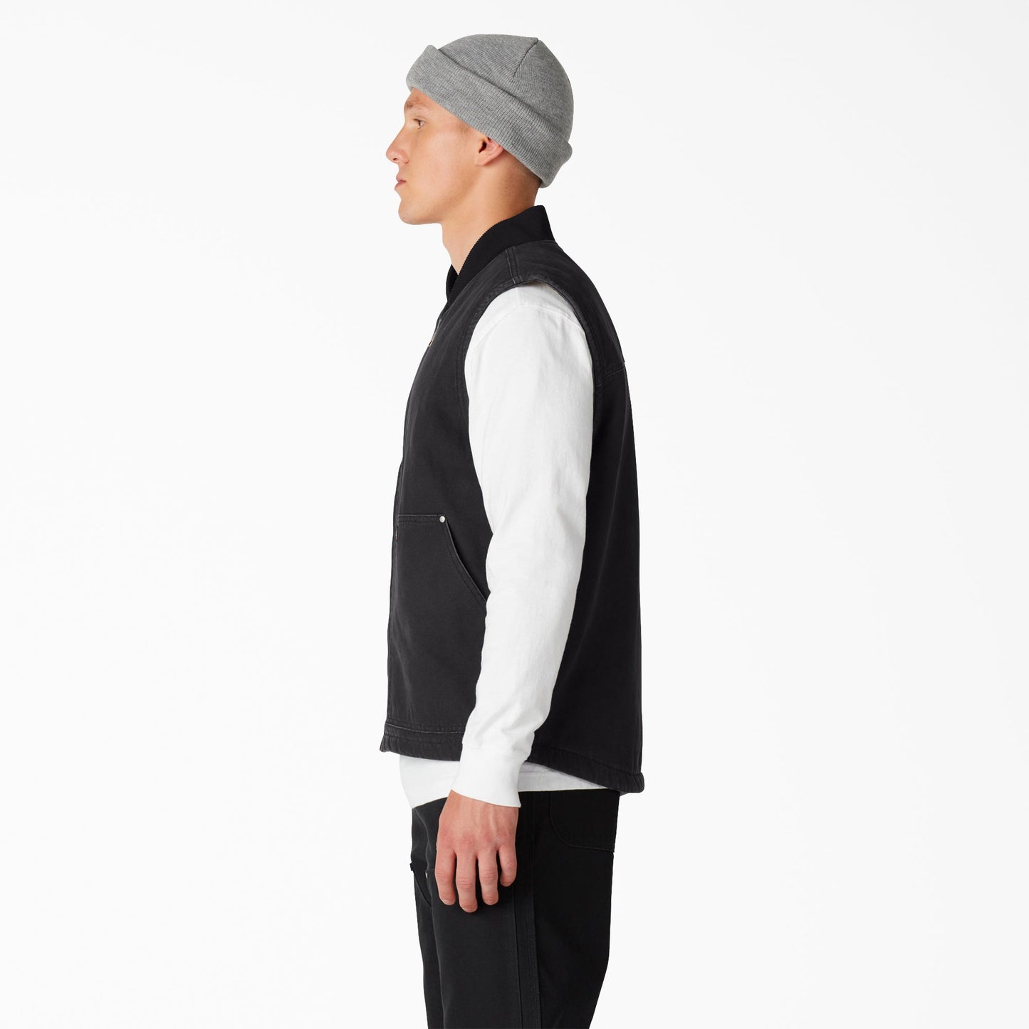 Stonewashed Duck High Pile Fleece Lined Vest Dickies Men