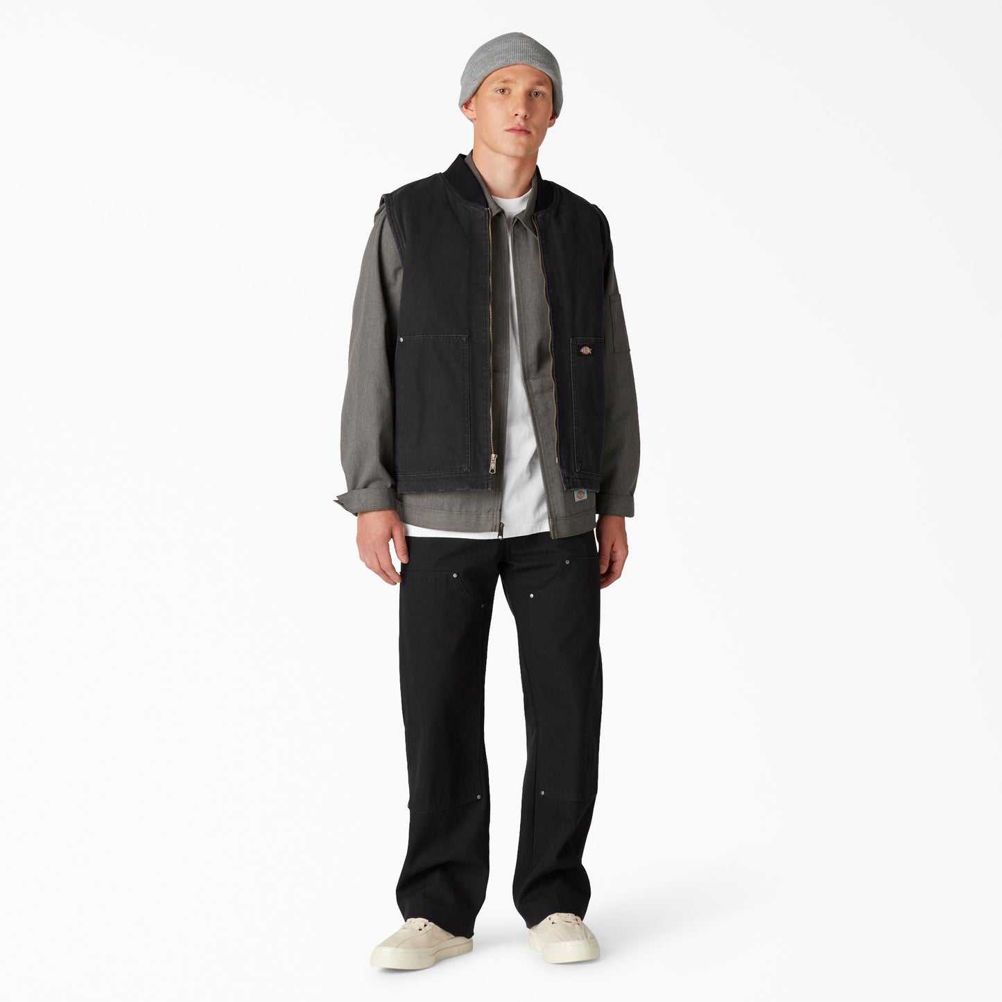 Stonewashed Duck High Pile Fleece Lined Vest Dickies Men