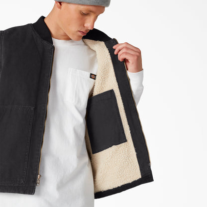 Stonewashed Duck High Pile Fleece Lined Vest Dickies Men