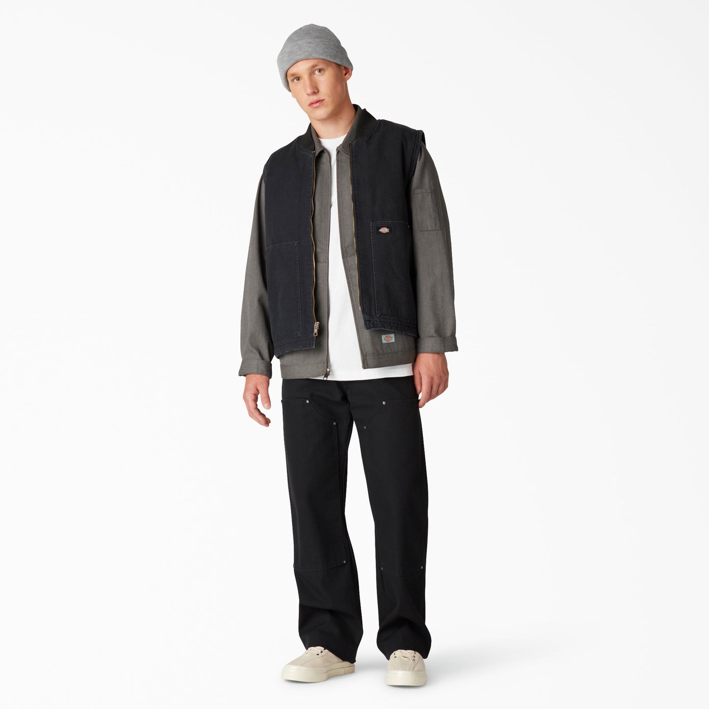 Stonewashed Duck High Pile Fleece Lined Vest Dickies Men