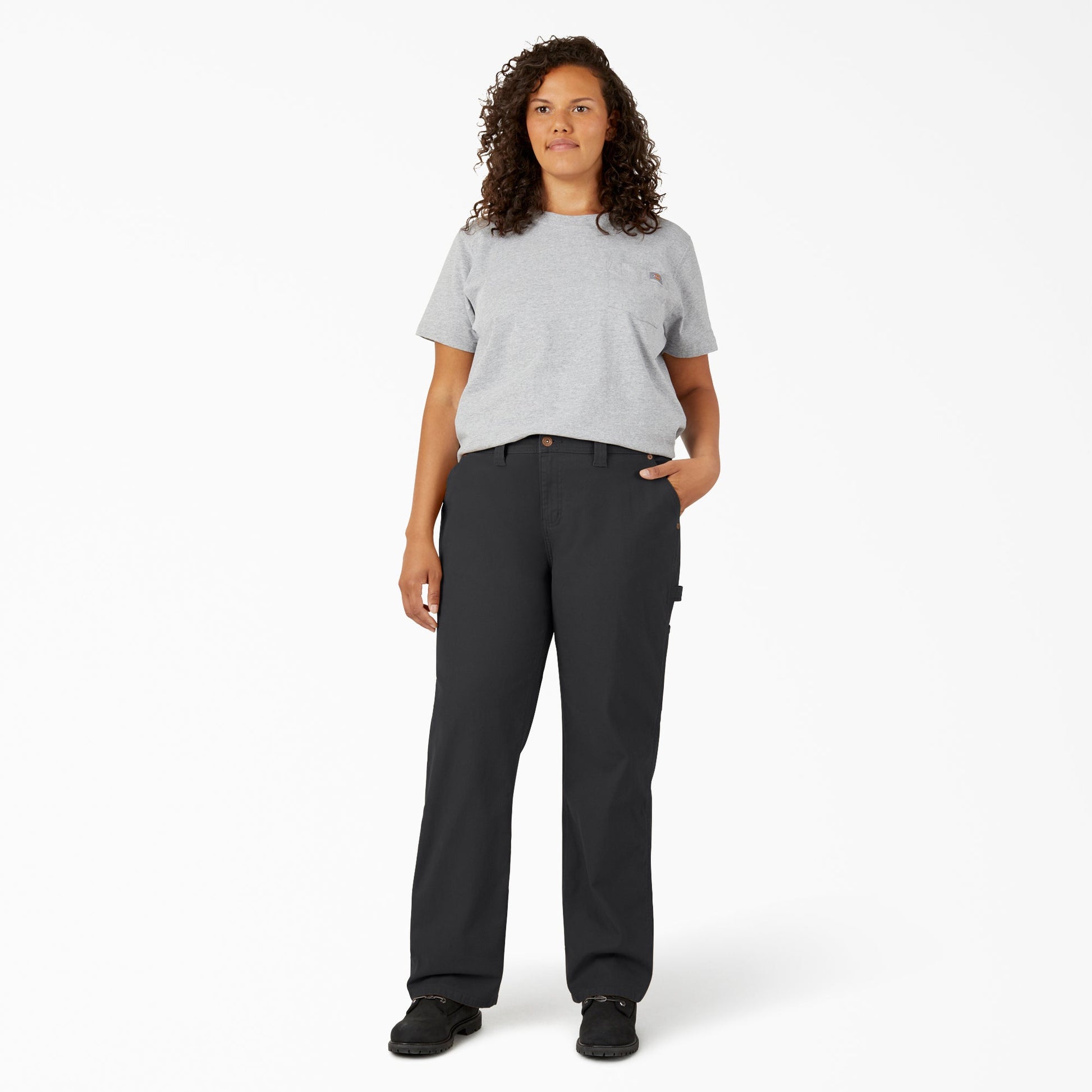 Women's Plus FLEX Relaxed Straight Fit Duck Carpenter Pants Dickies Women