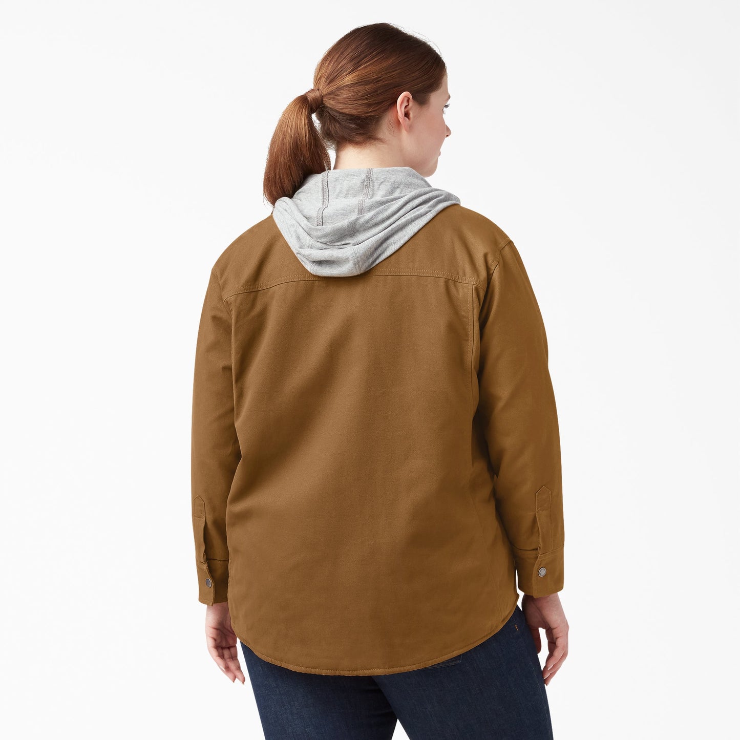 Women's Plus Duck Hooded Shirt Jacket Dickies Women
