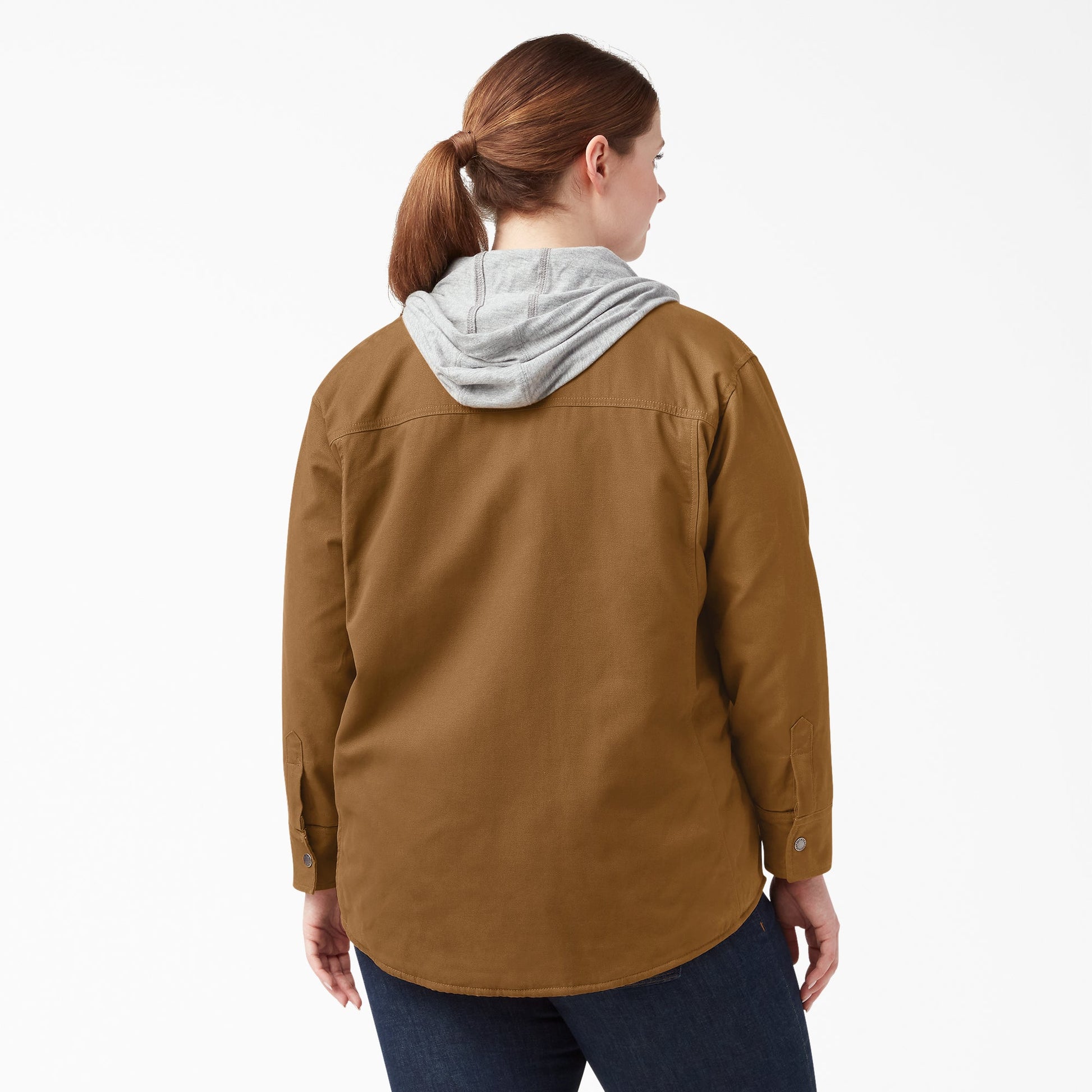 Women's Plus Duck Hooded Shirt Jacket Dickies Women