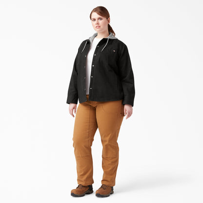 Women's Plus Duck Hooded Shirt Jacket Dickies Women
