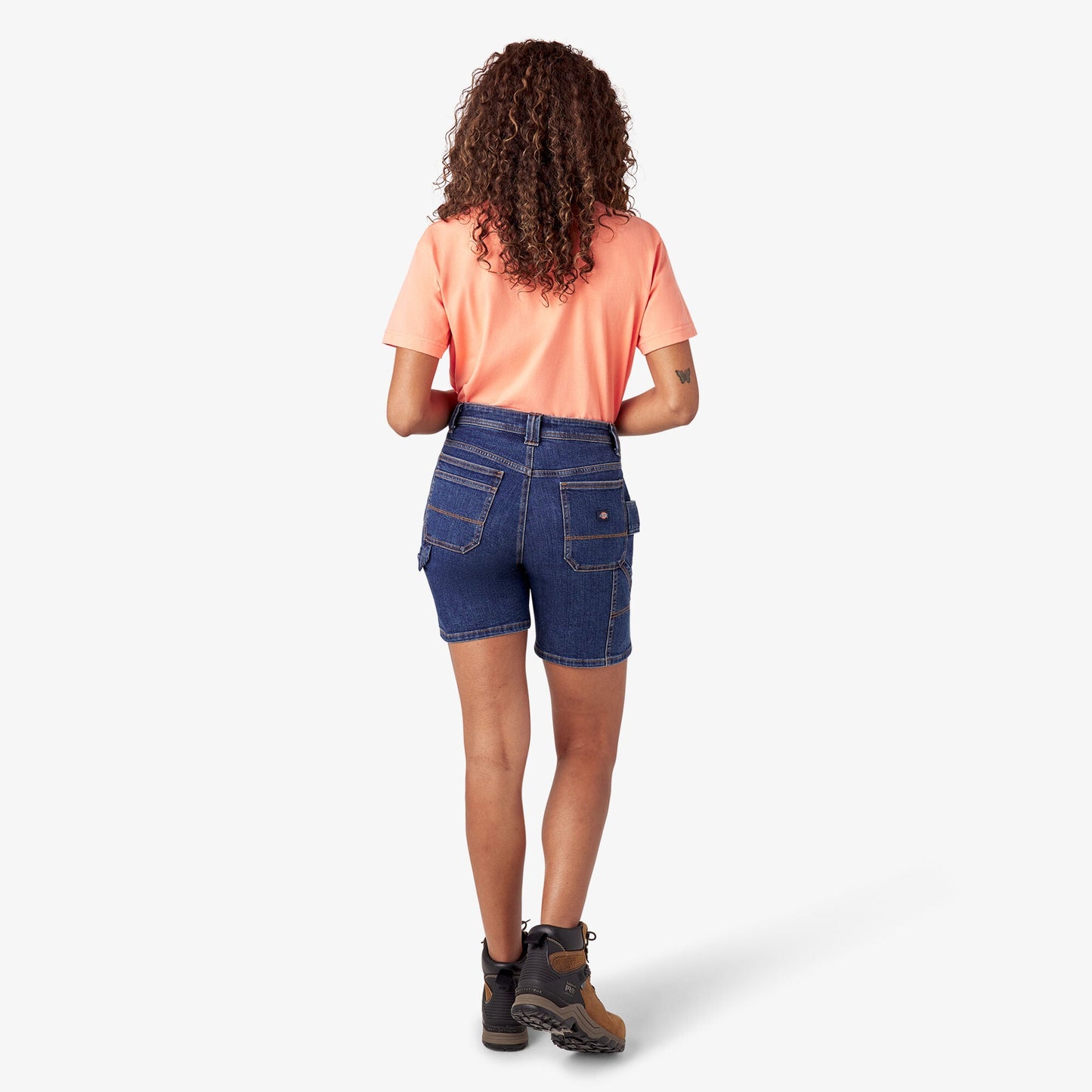 Women’s Relaxed Fit Denim Carpenter Shorts, 7" Dickies Women