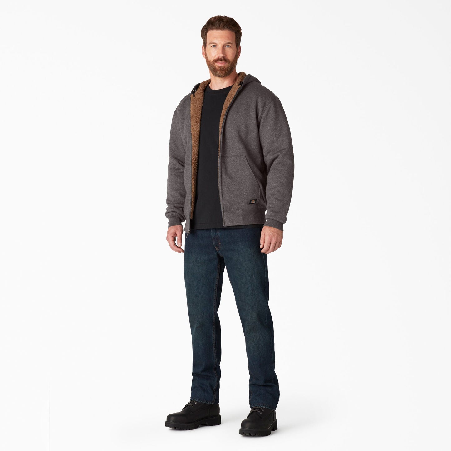 High Pile Fleece Lined Full Zip Hoodie Dickies Men|Sale