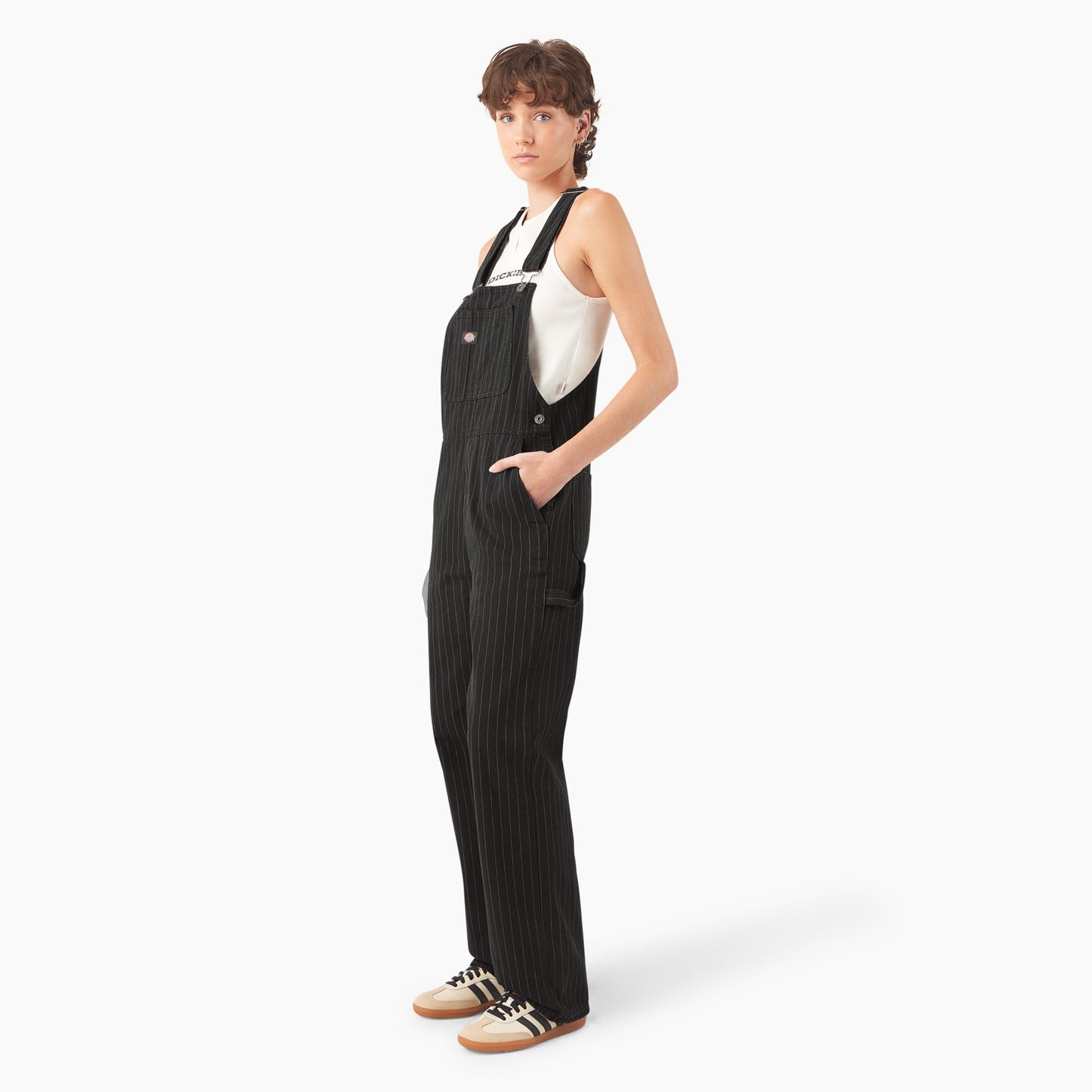 Women’s Pinstripe Service Bib Overalls Dickies Sale