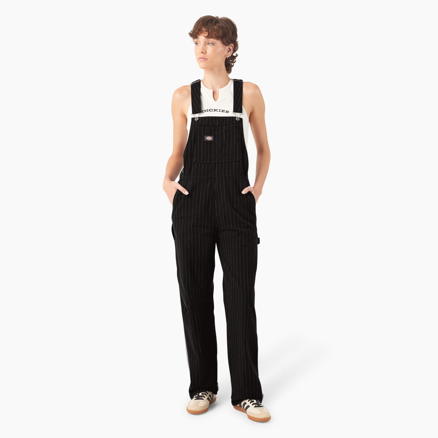 Women’s Pinstripe Service Bib Overalls Dickies Sale