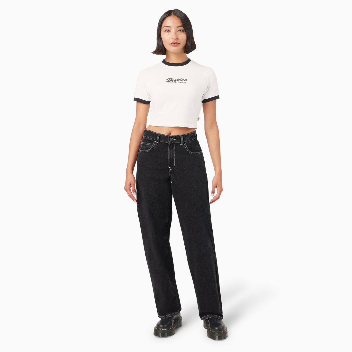 Women’s Lewistown Cropped Ringer T-Shirt Dickies Sale