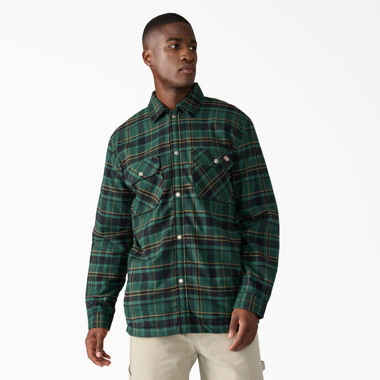 Water Repellent Fleece-Lined Flannel Shirt Jacket Dickies Men|Sale