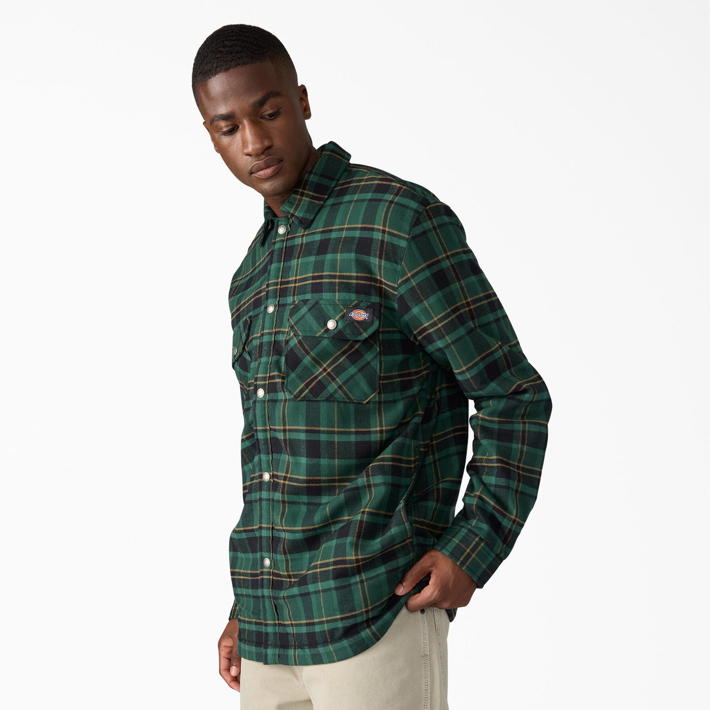 Water Repellent Fleece-Lined Flannel Shirt Jacket Dickies Men|Sale