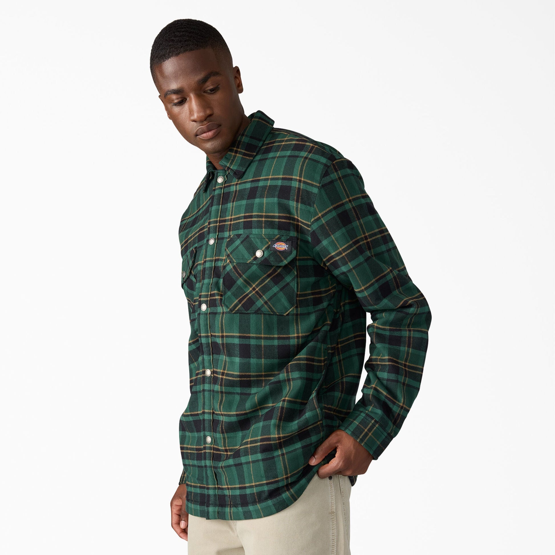 Water Repellent Fleece-Lined Flannel Shirt Jacket Dickies Men|Sale