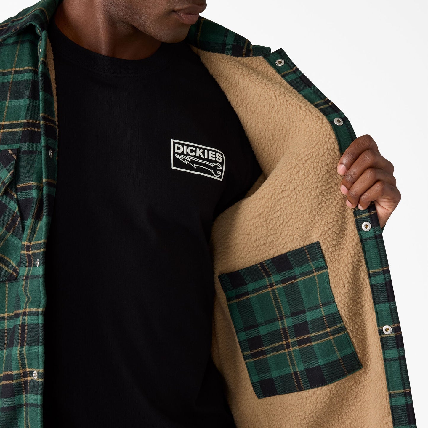 Water Repellent Fleece-Lined Flannel Shirt Jacket Dickies Men|Sale